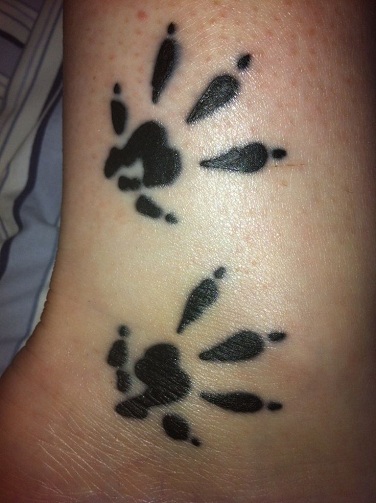 Sizzling Rat Footprint Tattoo Designs