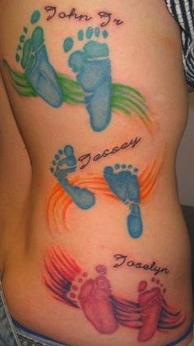 Perheen jalanjäljen tatuointimallit