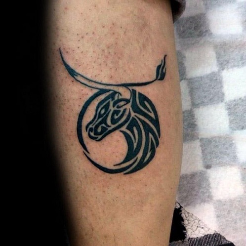Tribal Bull Design Arm Tatuoinnit