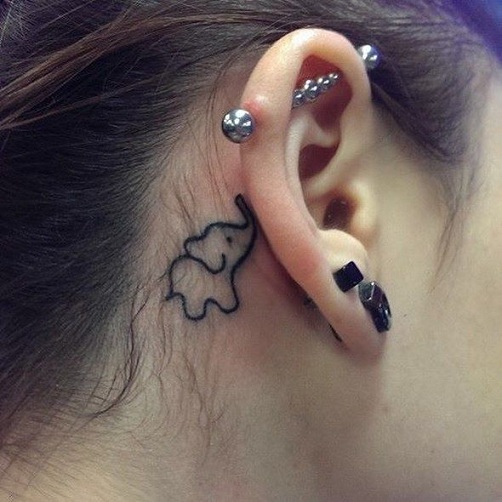 Μικρό Elephant Paint Tattoo