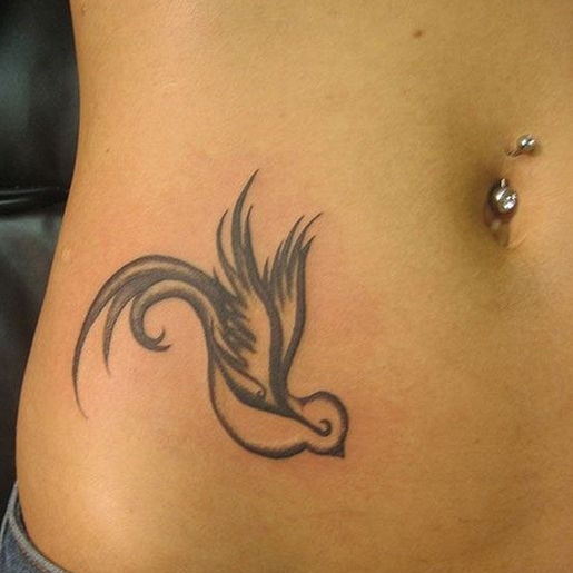Απλό και χαριτωμένο Sparrow Hip Tattoo