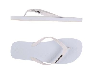 Valkoinen kumipohja Flip Flop Miesten sandaalit