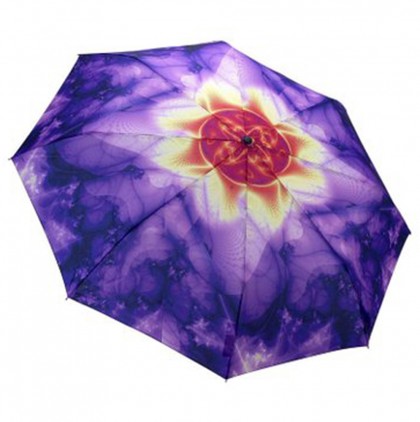 Μοβ τυπωμένες πτυσσόμενες ομπρέλες