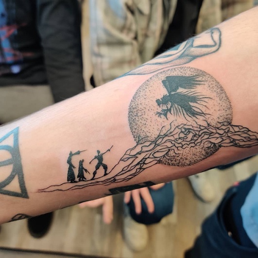 Peveril Brothers Deathly Hallow Tattoo