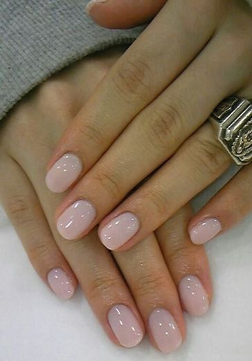 Nude Pink Gloss Nails