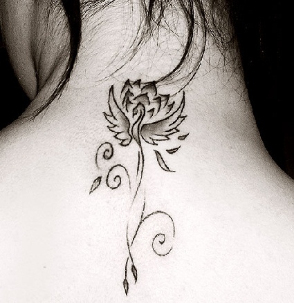 Τατουάζ λαιμού Phoenix