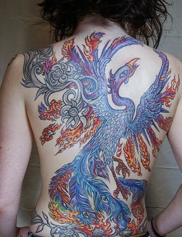 Peacock Phoenix Tattoo Design