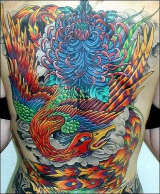 Ιαπωνικό σχέδιο τατουάζ Phoenix
