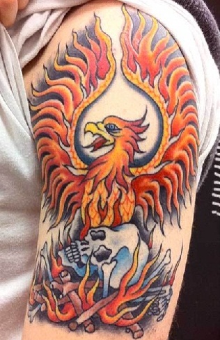 Phoenix Skull Tattoo