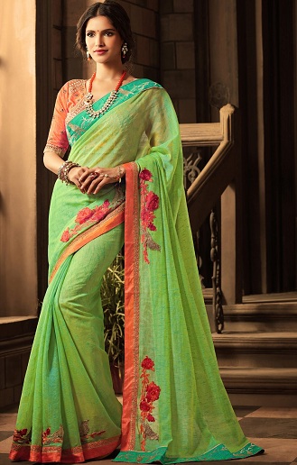 Το Lime Green Saree