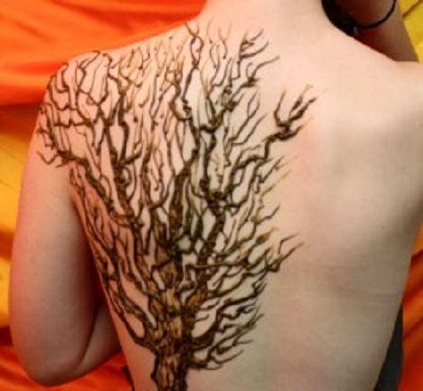Kuivatut puiden tatuoinnit