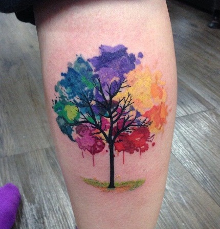Vesiväri Tree Tattoo