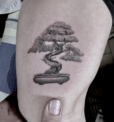 Bonsai -puun tatuointi
