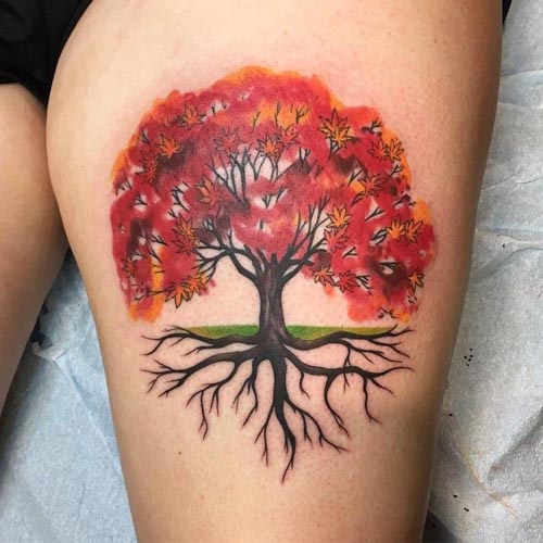 Paras puu -tatuointimalli merkityksillä 6