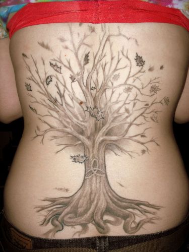 Tree Of Paradise Tattoo alaselässä