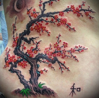 Japanilainen puun tatuointi