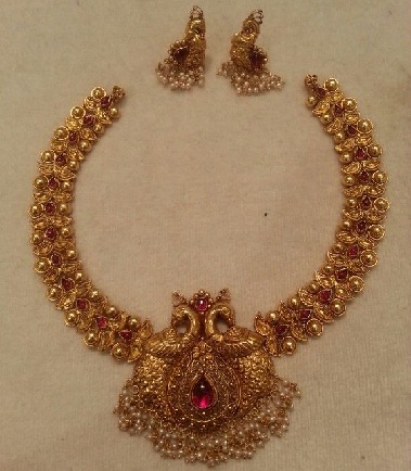Antique Ruby Peacock Chokers