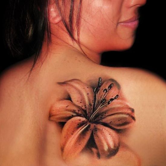 3D σχέδια τατουάζ Lily