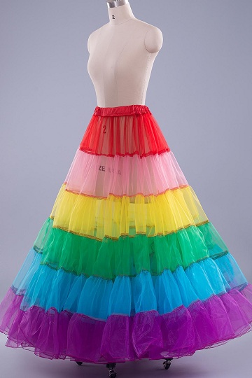Rainbow Netted Μακρά πολύχρωμη φούστα
