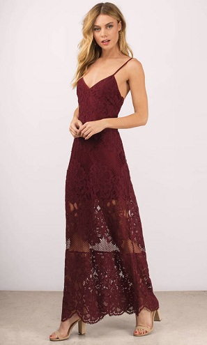 Επίσημο φόρεμα Wanderlust Wine Lace