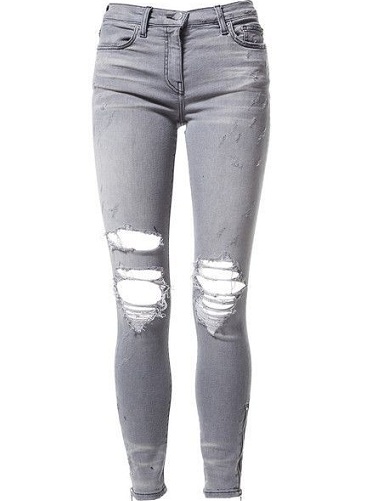 Γυναικεία Γκρι Distressed Jeans