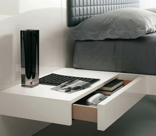 minimalistiskt sängbord