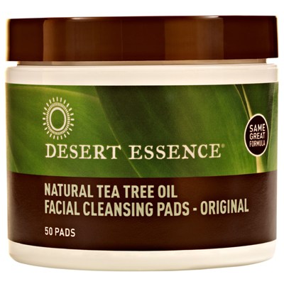 Μαξιλάρια καθαρισμού προσώπου Desert Essence Natural Tea Tree Oil