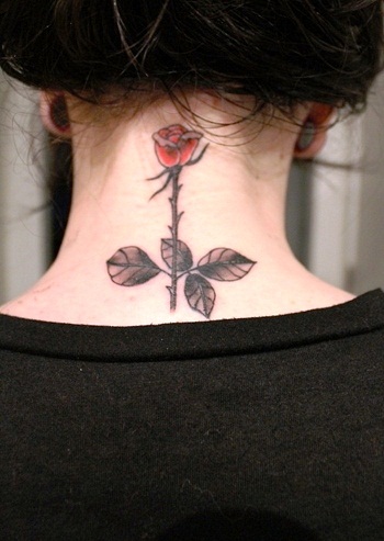 Tribal Delicate Rose Tattoo