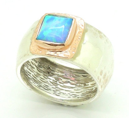 Opal Studded Hopea Unisex -sormus