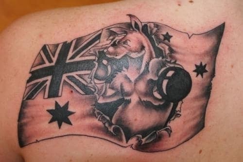 Εκφραστικό αυστραλιανό σχέδιο τατουάζ