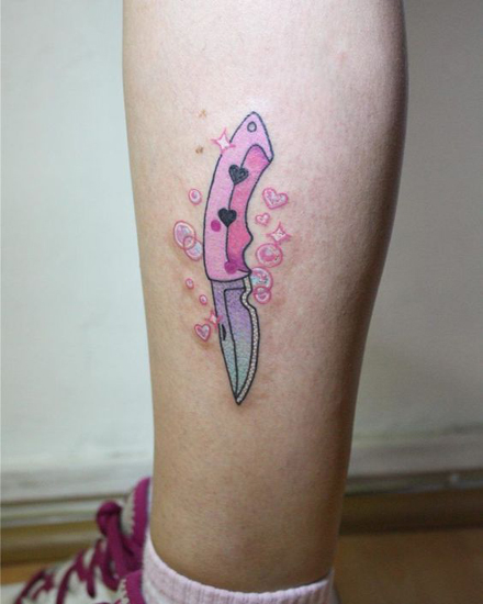 Ροζ σχέδια τατουάζ 8
