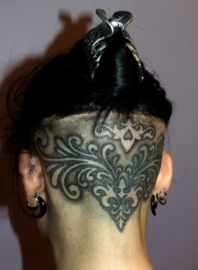Δημιουργικό σχέδιο τατουάζ μαλλιών
