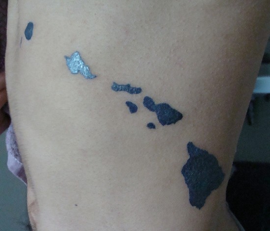 Musta muste Havaijin tatuointisuunnittelu