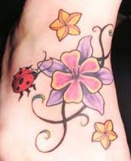 Kukka Lady Bug Tattoo Design