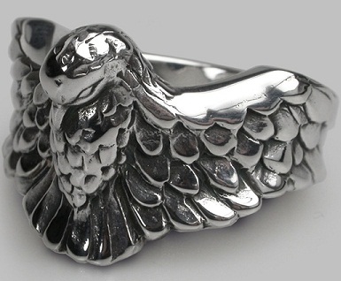 Phoenix nouseva hopeasormus miehille