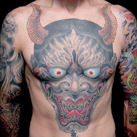 Japanilainen kuvio Demon Tattoo