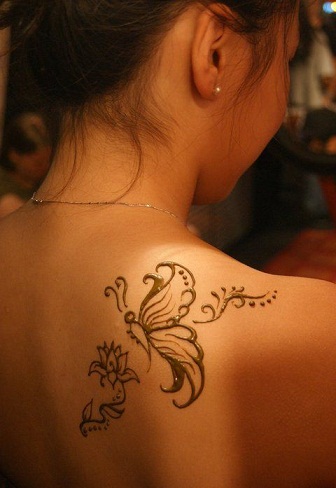 Πεταλούδα Design Henna for Shoulder