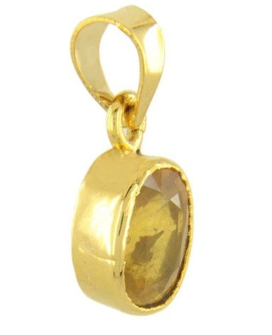 Keltainen Sapphire medaljonki riipus