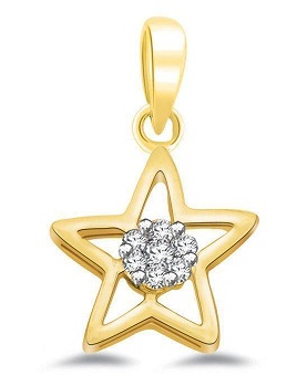 Diamond Studded Star -riippuvalaisin