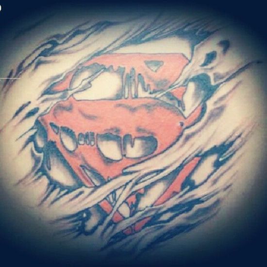 Λογότυπο του σχεδιασμού τατουάζ Superman