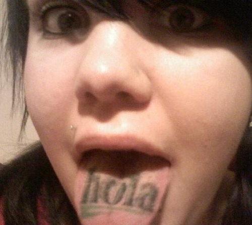Σχέδιο τατουάζ Hola Tongue