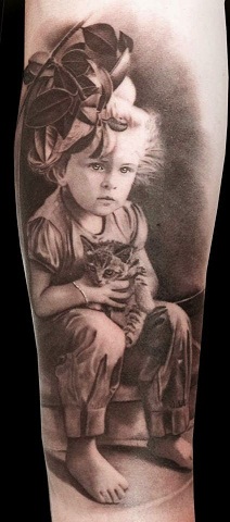 Kolmiulotteinen muotokuva -tatuointi