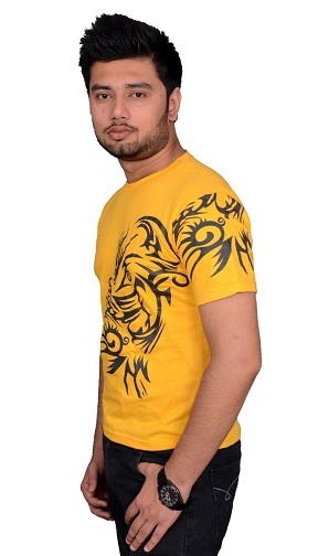 Υπέροχο κίτρινο μπλουζάκι για άνδρες