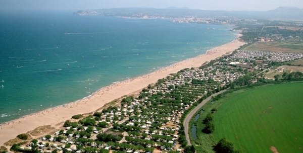 Camping Spanien strand hav sol plan sommarlov