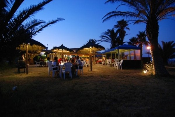 Nattliv Camping Semester Spanien Sommar