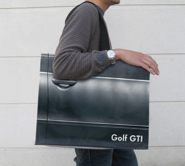 Tygväskor design -förpackning-reklam-kreativ-golf-gti
