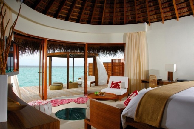 W Retreat spa resort på maldiverna svit interiör