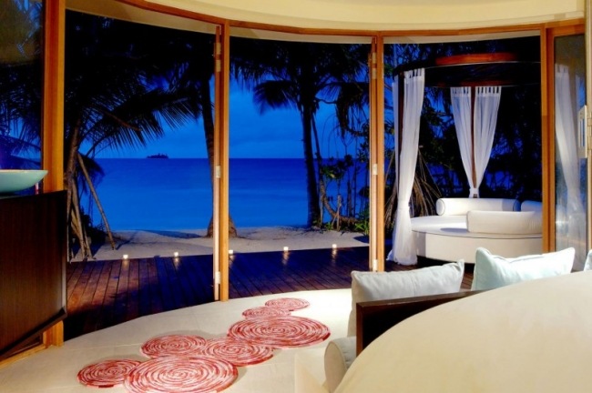 W Retreat spa resort maldiverna strandloungesäng