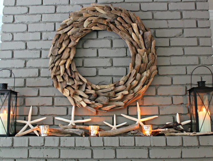 Drivved dekoration idéer sommar dekoration mantelpiece