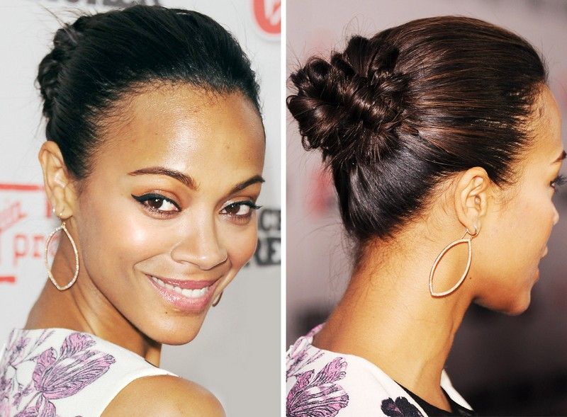 Trendfrisyrer-sommar-2015-updos-ballerina-bun-Zoe-Zaldana